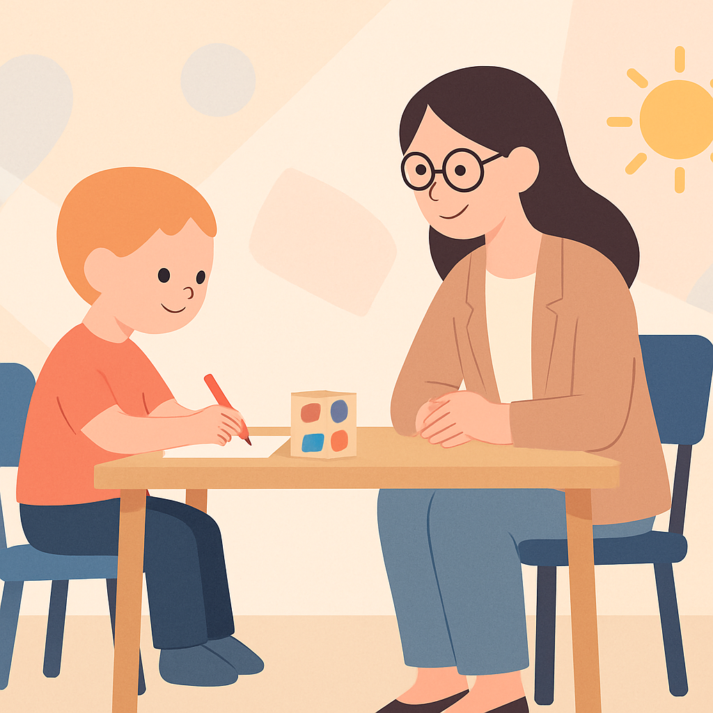 Dziecko na terapii pedagogicznej